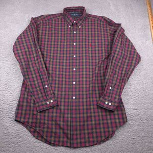 Polo Ralph Lauren Mens Plaid Shirt Size 16.5 Large‎ Classic Fit Logo